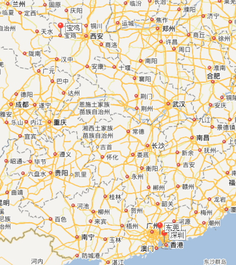 宝鸡与广东、深圳距离探讨，地域间的距离与联系分析